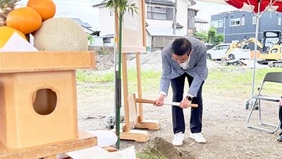 デイホーム孫の手・しもづけ　地鎮祭の様子
