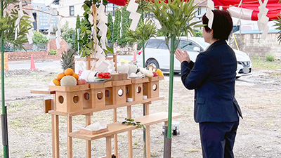 デイホーム孫の手・しもづけ　地鎮祭の様子