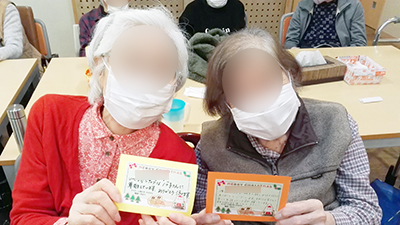 デイホーム孫の手・かさかけ　クリスマス会＆忘年会の様子