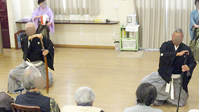 デイホーム孫の手・宮ひがし 日本舞踊鑑賞イベントの様子