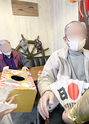 デイホーム孫の手・おおた　新年会イベントの様子