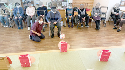 デイホーム孫の手・こまいぎ バレンタインイベントの様子
