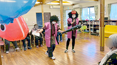 デイホーム孫の手・めぬま 節分イベントの様子