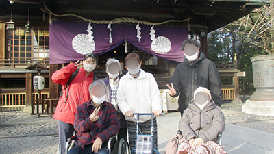 デイホーム孫の手・宮ひがし 初詣イベントの様子