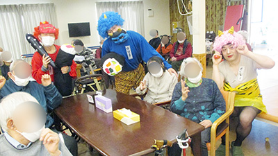 デイホーム孫の手・宮ひがし　節分イベントの様子